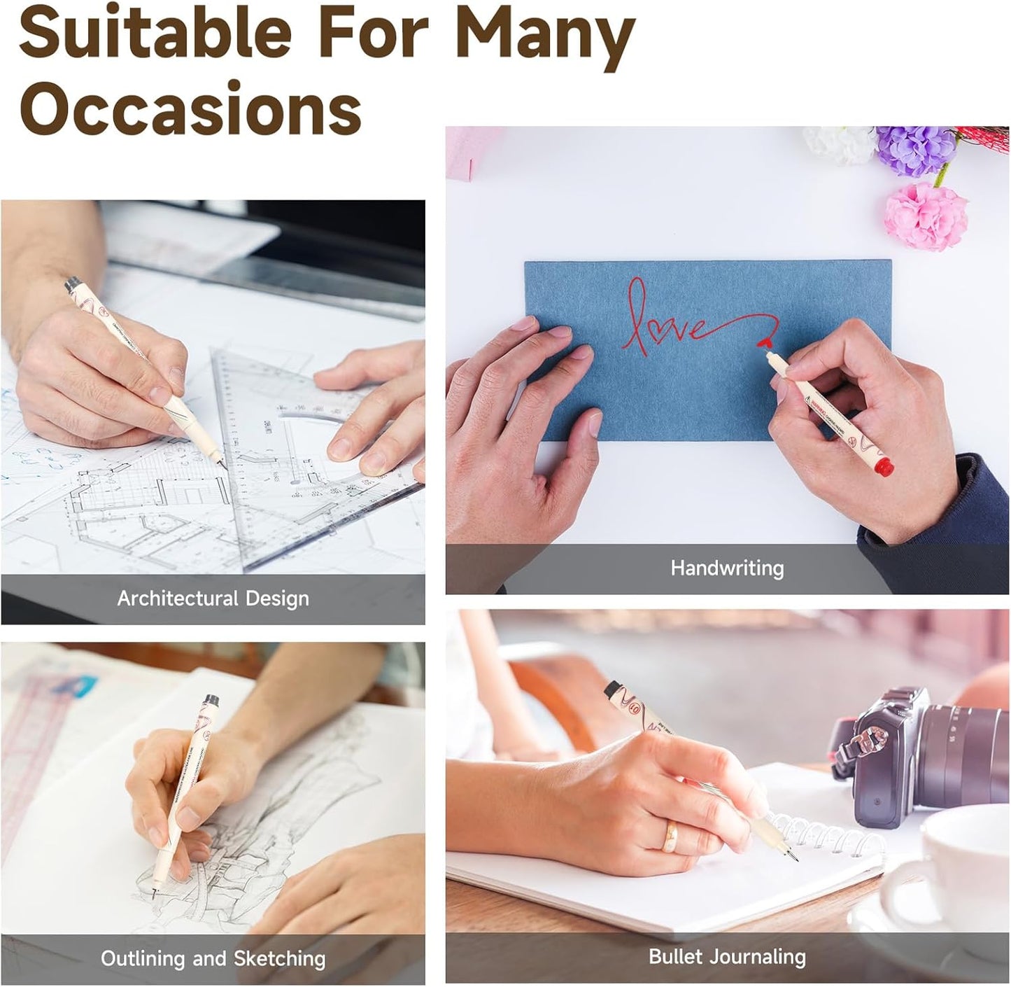 01 Micro Fine Point Pen Set - 12 Waterproof Archival Ink Colors, 0.25mm Fineliner Pens for Art Illustrations, Sketching, Anime, Manga, Technical Drawings & Scrapbooking