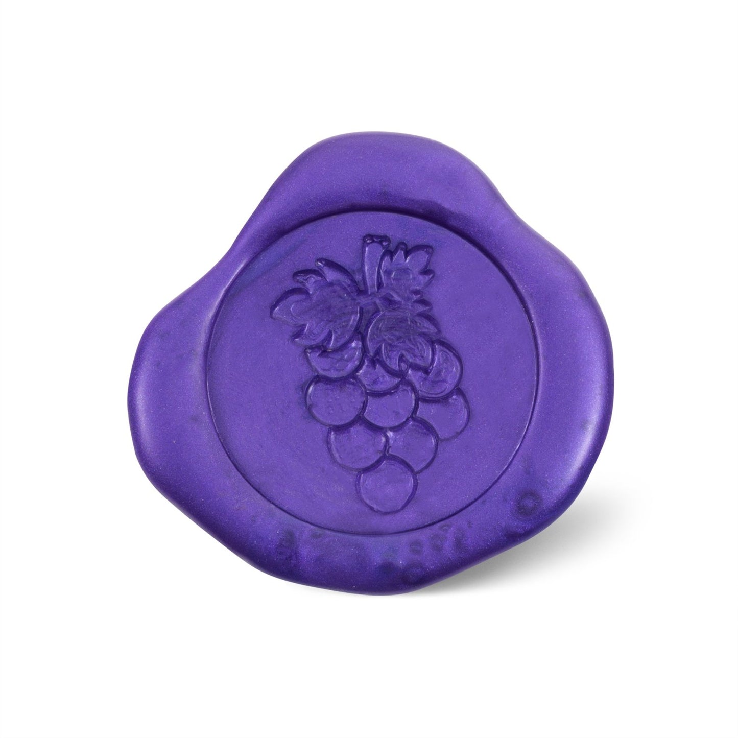 Mceal Wax Seal Stamp,Silver Brass Head with Rosewood Handle, 1.2"(30mm) Dia (Grape)