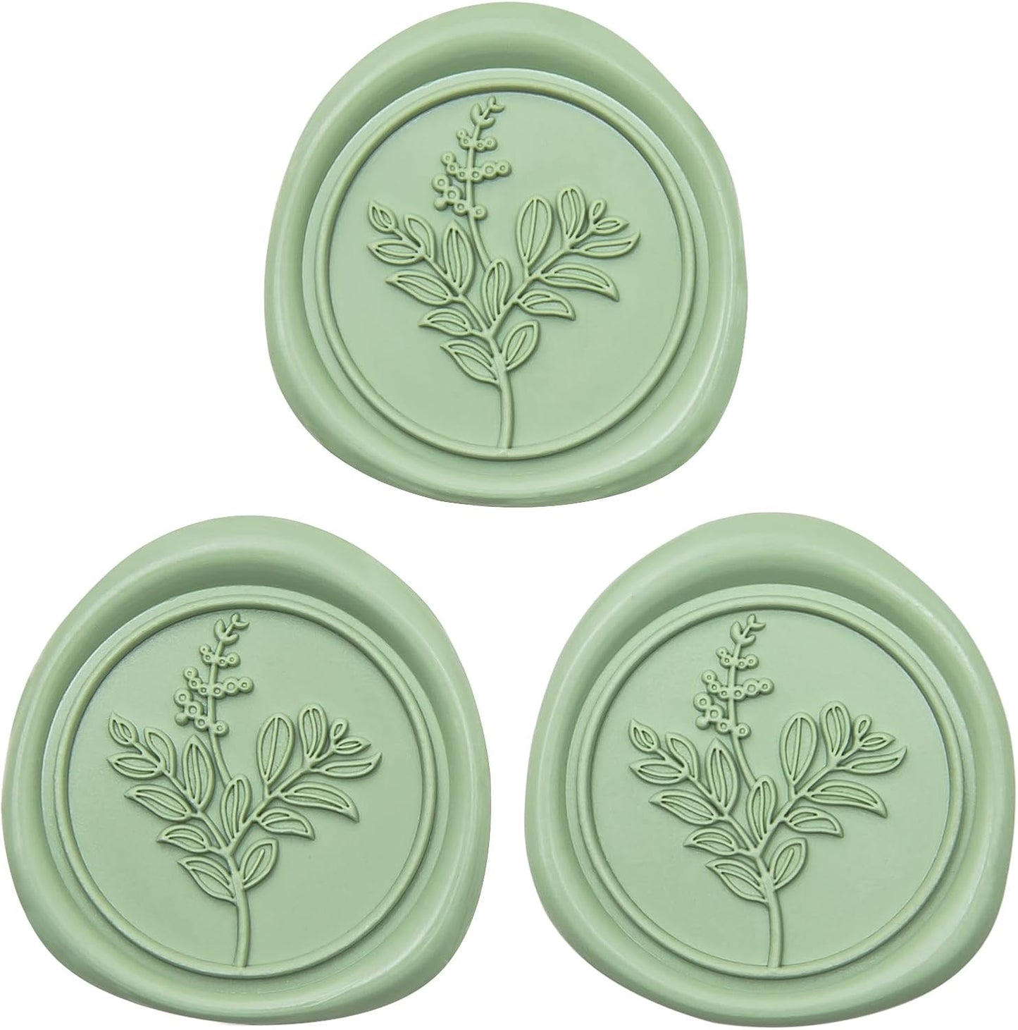 60 Pcs Sage Green Wax Seal Stickers, Wedding Invitation Accessories Envelope Stickers - Peferct for Wedding Accessories, Gift Box Craft Wrapping, Christmas Cards Envelope Seals