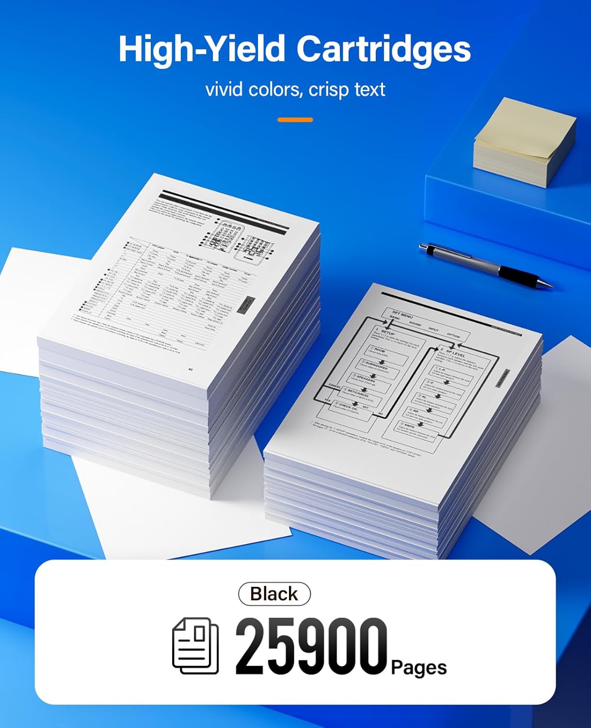 VersaLink B600 B610 Black High Capacity Toner Cartridge 2-Pack Replacement for Xerox 106R03940 106R03942 106R03944 Toner Compatible for Xerox VersaLink B600 B605 B610 B615 Laser Printer Ink All-in-One