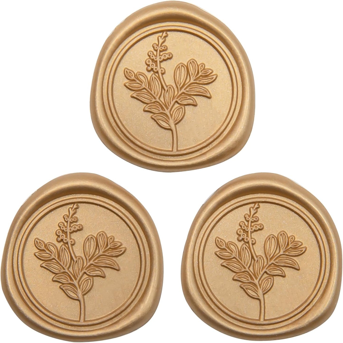 60 Pcs Gold Wax Seal Stickers, Wedding Invitation Accessories Envelope Stickers - Peferct for Wedding Accessories, Gift Box Craft Wrapping, Christmas Cards Envelope Seals (Gold)