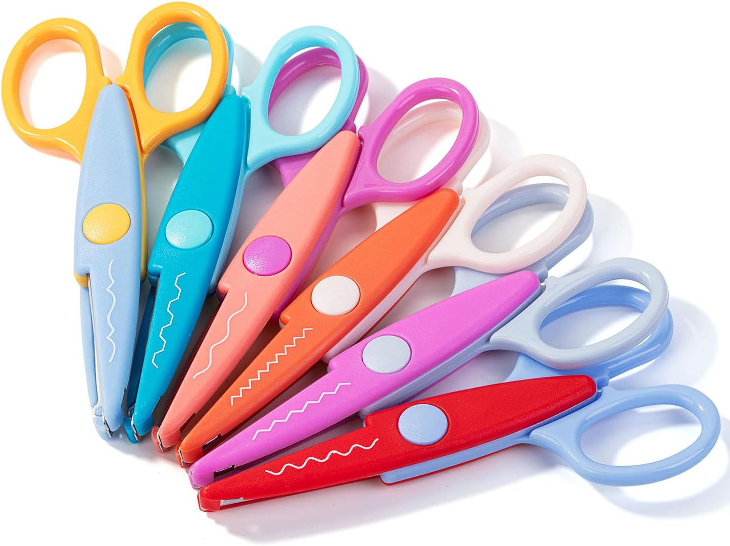 Mr. Pen- Craft Scissors Decorative Edge, 6 Pack, Jewel Colors, Zig Zag Scissors for Crafting