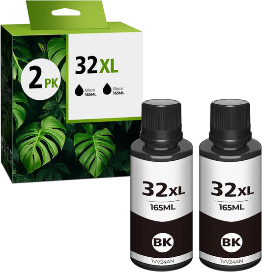 32XL Black Ink Bottles for Smart Tank 5101 7602 6001 Ink Refill, Compatible with HP 32XL Black Ink Bottle for Smart Tank 5101 5000 5102 7301 7001 5103 Smart Tank Plus 651 551 570 455 450
