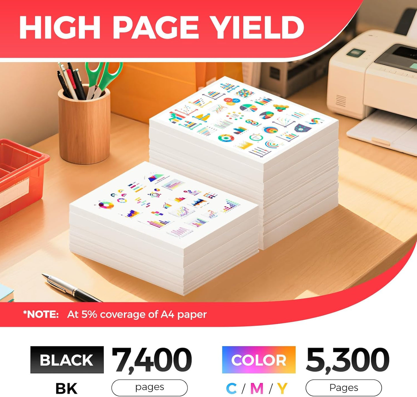 T12 T12L Toner Cartridge Set 4-Pack with chip High Yield Replacement for Canon T12 T12BK T12C T12Y T12M Compatible with Canon ImageCLASS LBP1333C MF1333C i-SENSYS X C1300 C1333i C1333P C1333iF Printer