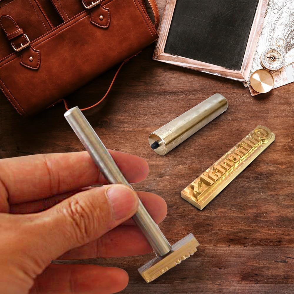 Custom Leather Stamp Personalized Embossing with Text Image Logo Crafting Tool Gift for Leather Craftsman