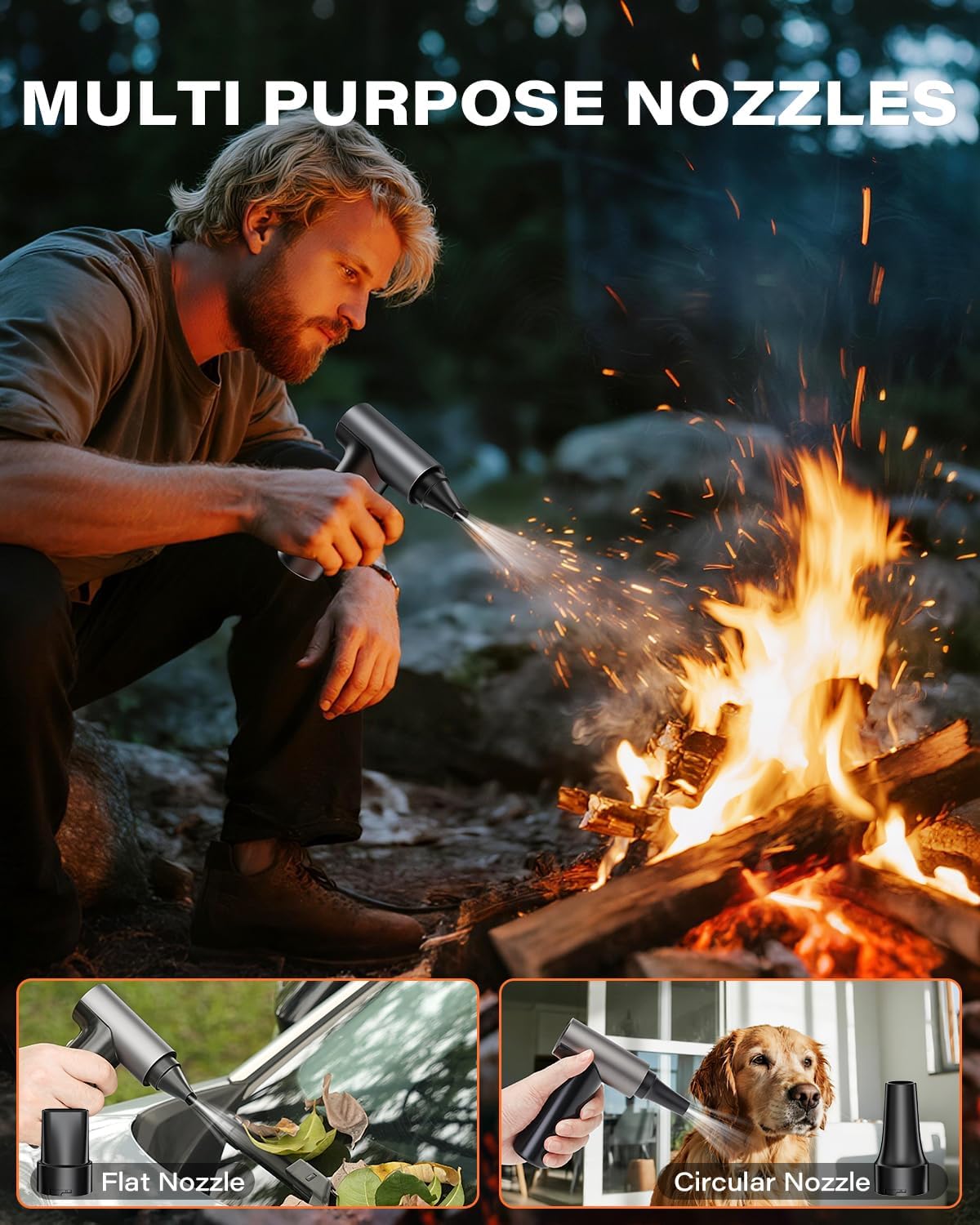 APPS2Car Electric Air Duster Upgraded 11-Speed Fast Charging Mini Compressed Air Duster with Aluminum Alloy Head for Heat Dissipation, Cordless Turbo Blower for Computer, Keyboard, Car, Home, Outdoor