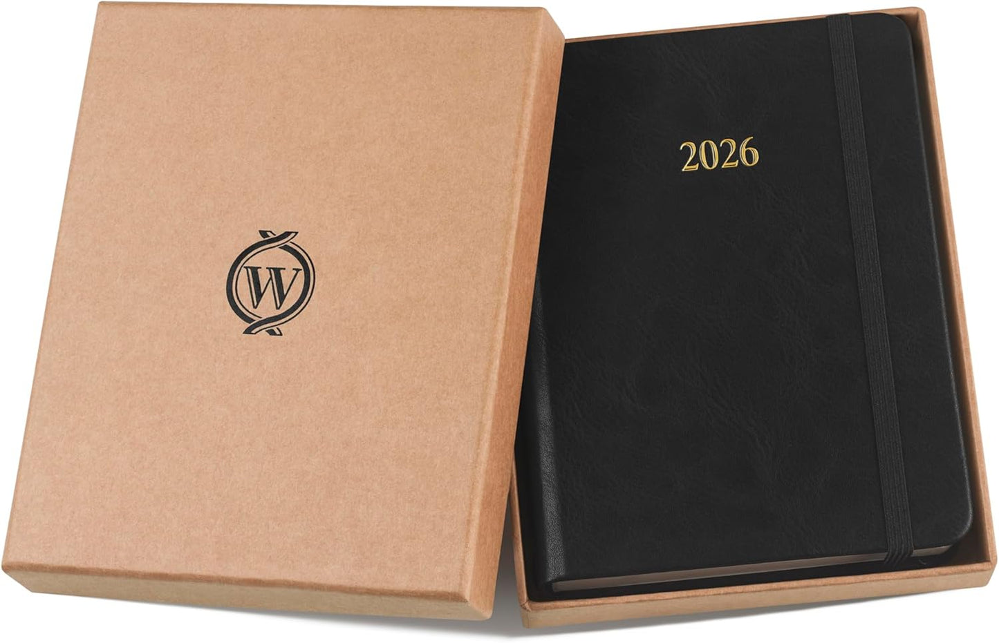 Wykeham's Executive 2026 Daily Journal Planner – US Public Holidays & Format – Customization Available (Black, 6"×4.5")