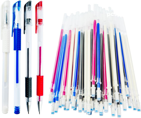 Heat Erasable Sewing pen | 4 Pens + 60 Multi-Color Refills | Disappearing Ink for Quilting, Embroidery, Precise Marking | Sewing & Quilting Accessories Gift Set