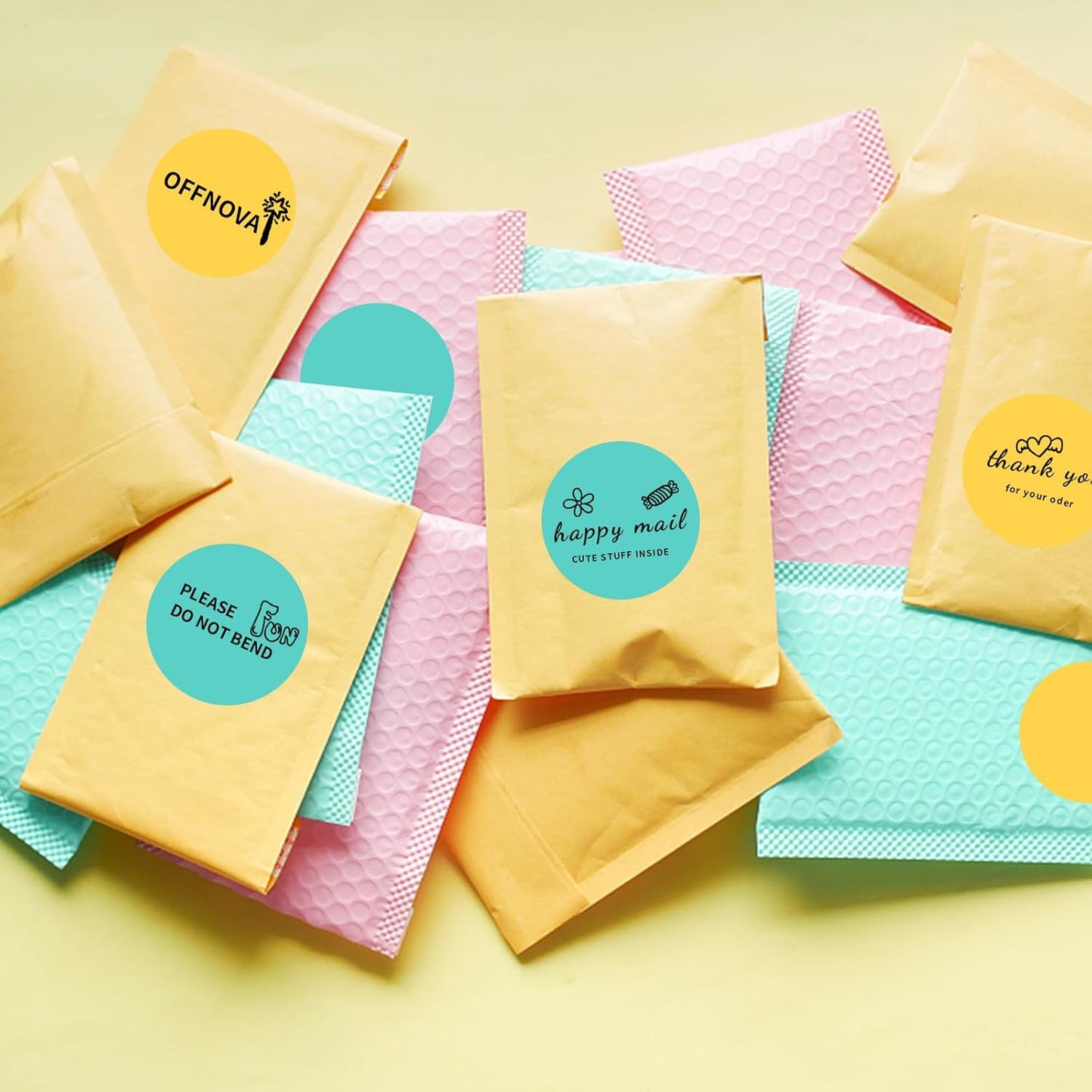 1.5 Inch Blue Round Thermal Sticker Labels - Self-Adhesive Circle Direct Thermal Multi-Purpose Roll for DIY Logo Design With Perforation Line (500 Labels, 1 Roll)