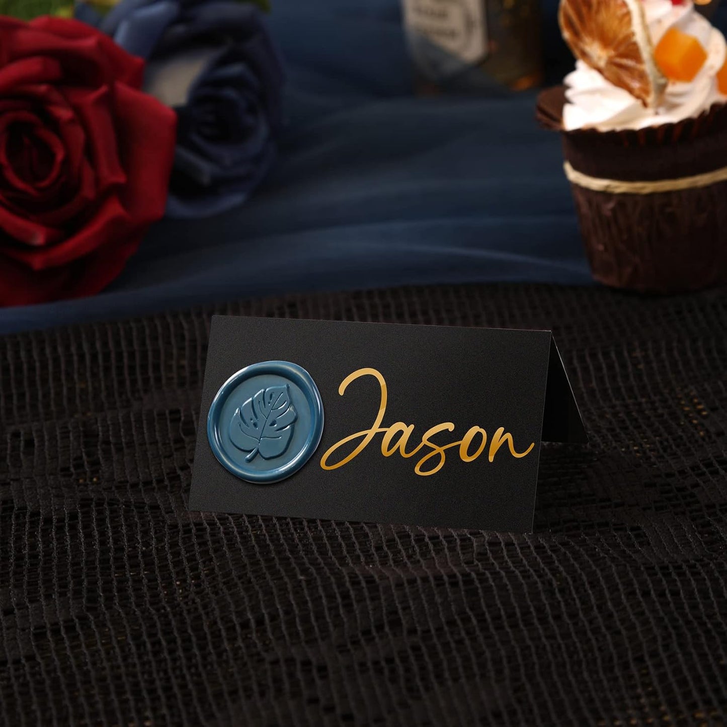 UNIQOOO Jewel Tone Sapphires Teal Blue Glue Gun Sealing Wax Sticks for Wax Seal Stamp - Great for Wedding Invitations, Cards Envelopes, Snail Mails, Wine Packages, Christmas Gift Ideas, Pack of 8