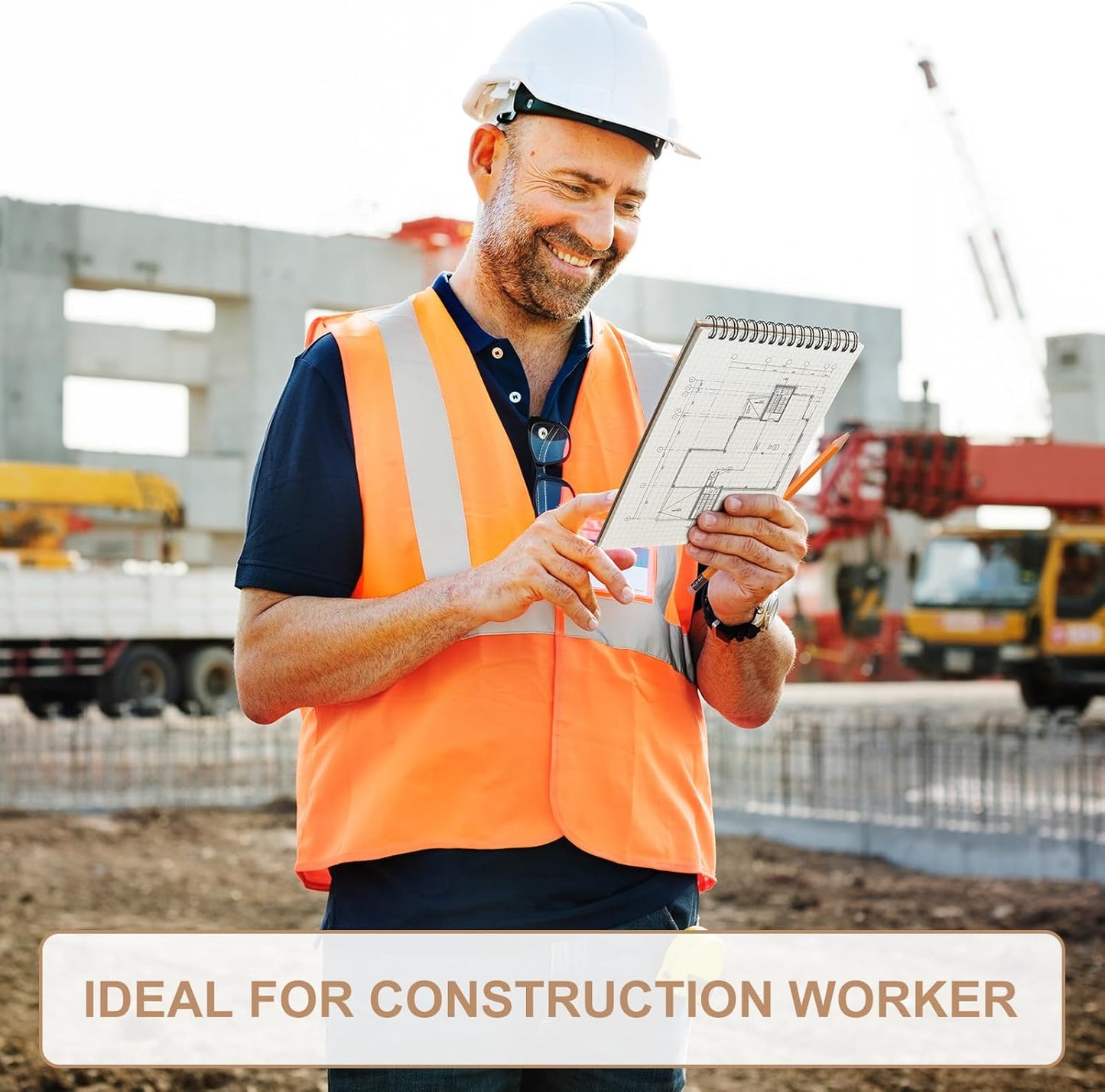 1 Pack Graph Paper Spiral Notepad A5 Top Wirebound Notepad Grid Notebook Steno Pads Memo Notebook Grid Paper 140 Pages for Writing Sketching Drawing Office Supplies (Kraft)