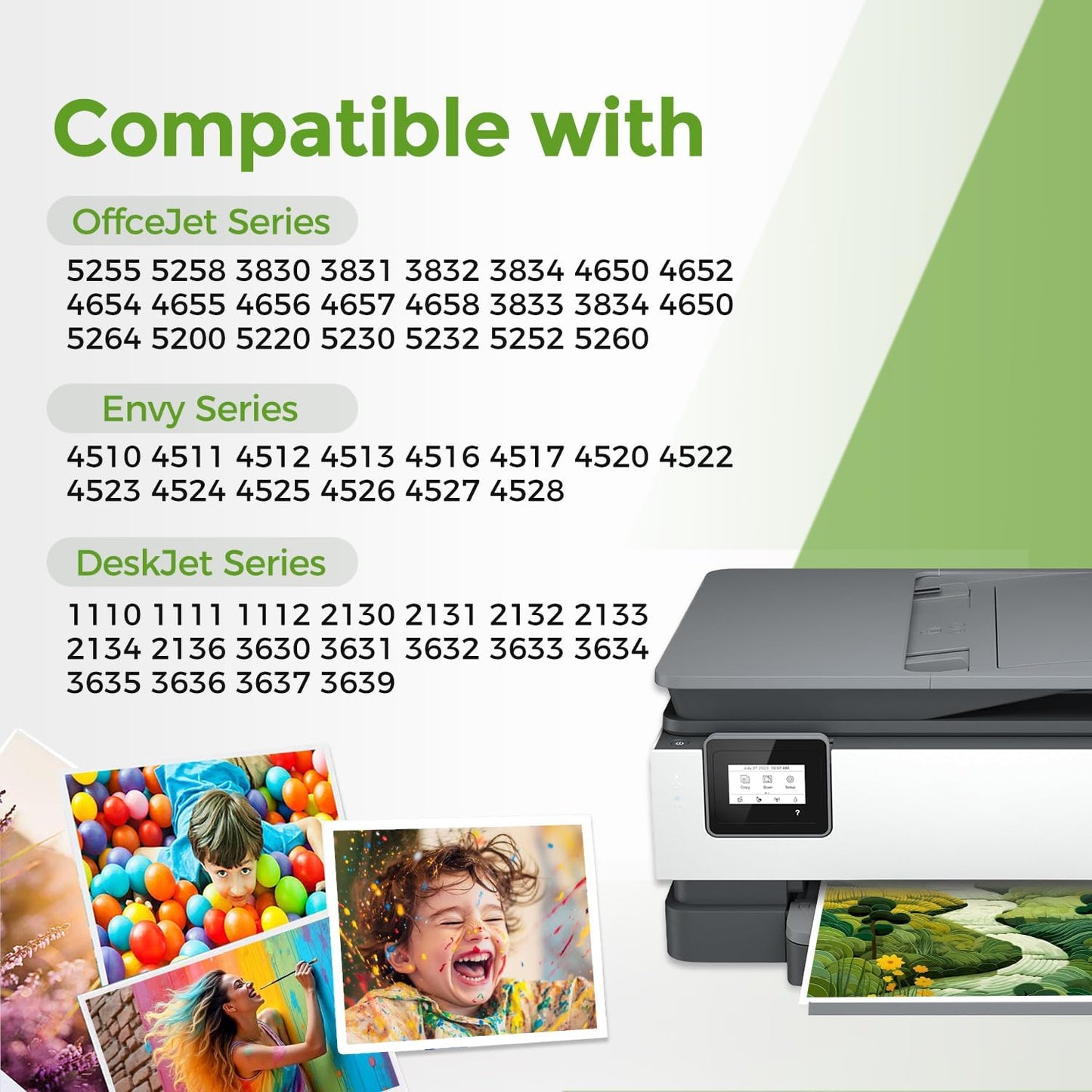 63XL Black Ink Cartridge Replacement for HP 63 HP63 XL 63XL BK Ink for 3830 4650 4652 4655 5200 5252 5255 5258 4520 4512 1112 2132 3630 3632 3631 2130 4510 4654 Printer 2-Pack High Yield Cartridge