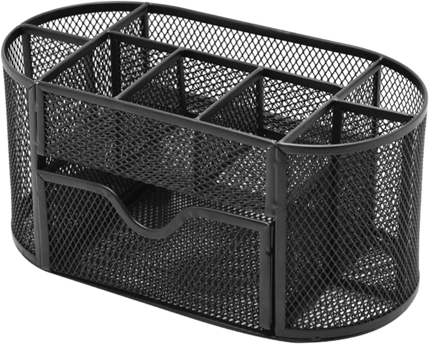 TWSOUL Mesh Desk Organizer, Multi-Functional Pencil Holder for Desk, Small Black Desk Organizer for Pen, Pencil, Small Office Supplies and Stationary Accessories Storage Organization