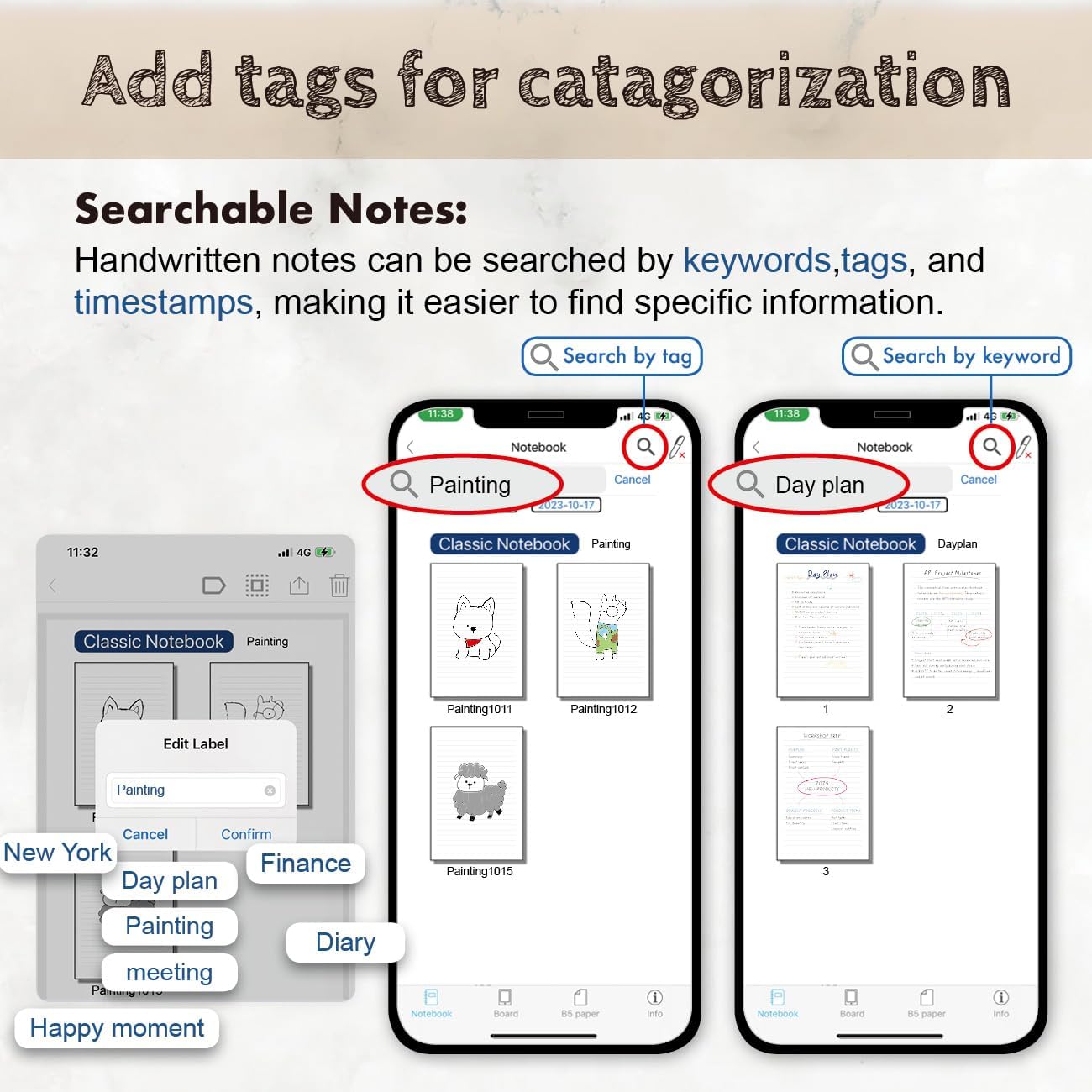 3 in 1 Digital Pen Smart Pen Writing Set, Includes Smartpen, Notebook, Use with Ophaya App for Notes Taking, Recording, Storing