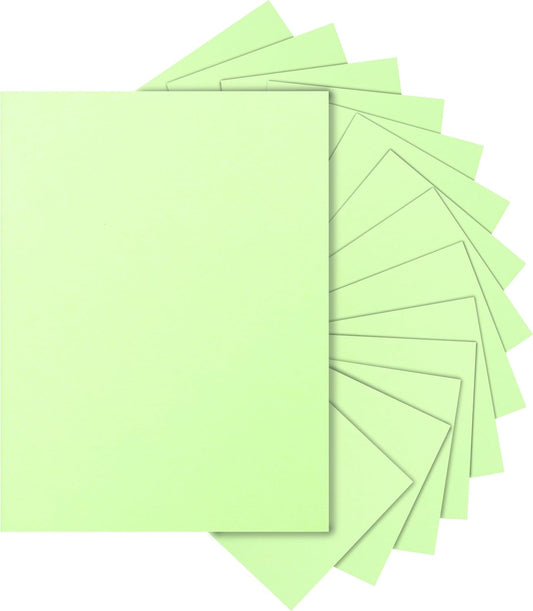 40 Sheets Light Green Cardstock 8.5 x 11 Craft Paper, 200gsm/75lb Heavyweight Certificate Paper Card Stock for DIY Cards Making, Business Cards, Wedding Invitations, Menus, School