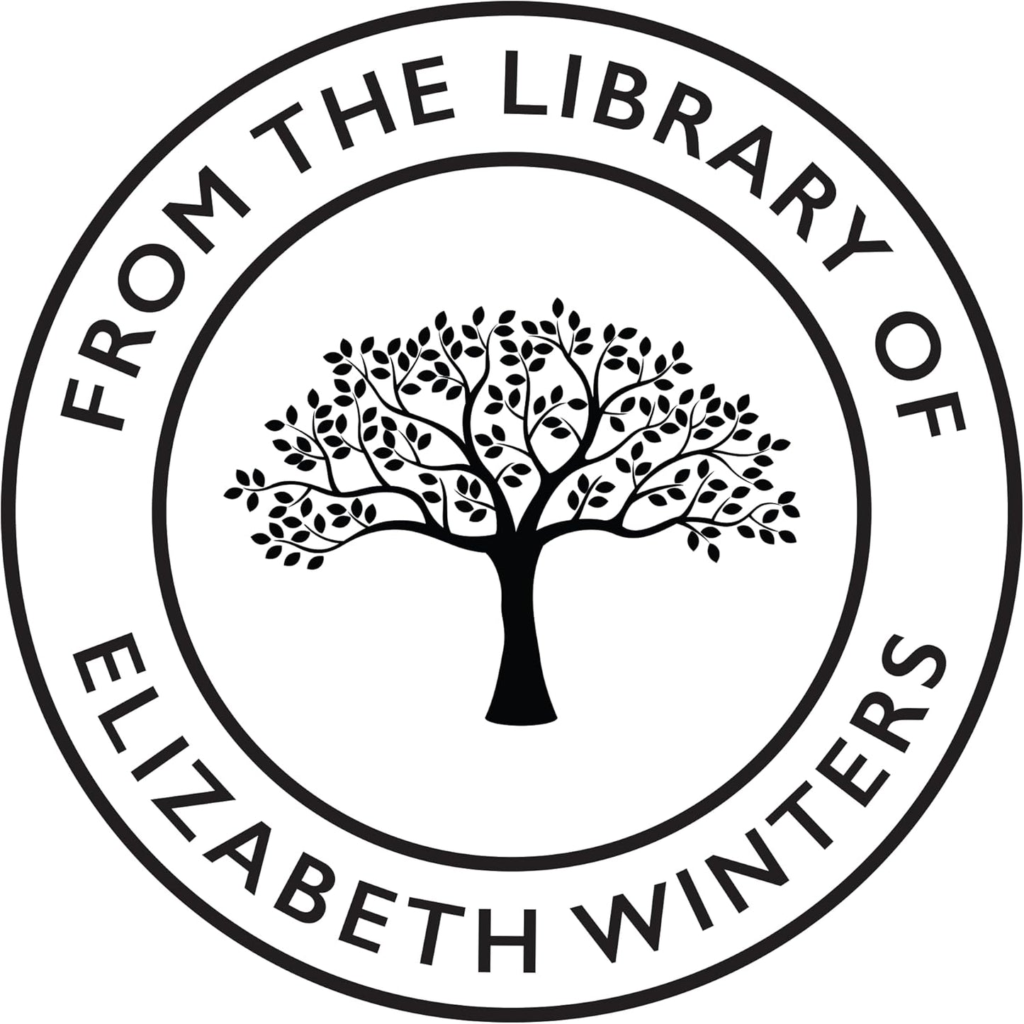 Personalized Book Embosser or Stamp Custom Round Library Embosser Teacher Library Book Stamp, Ex Libris Stamp, Gift for Book Lover | Wooden or Self Inking Stamp or Embosser (Tree of Life)