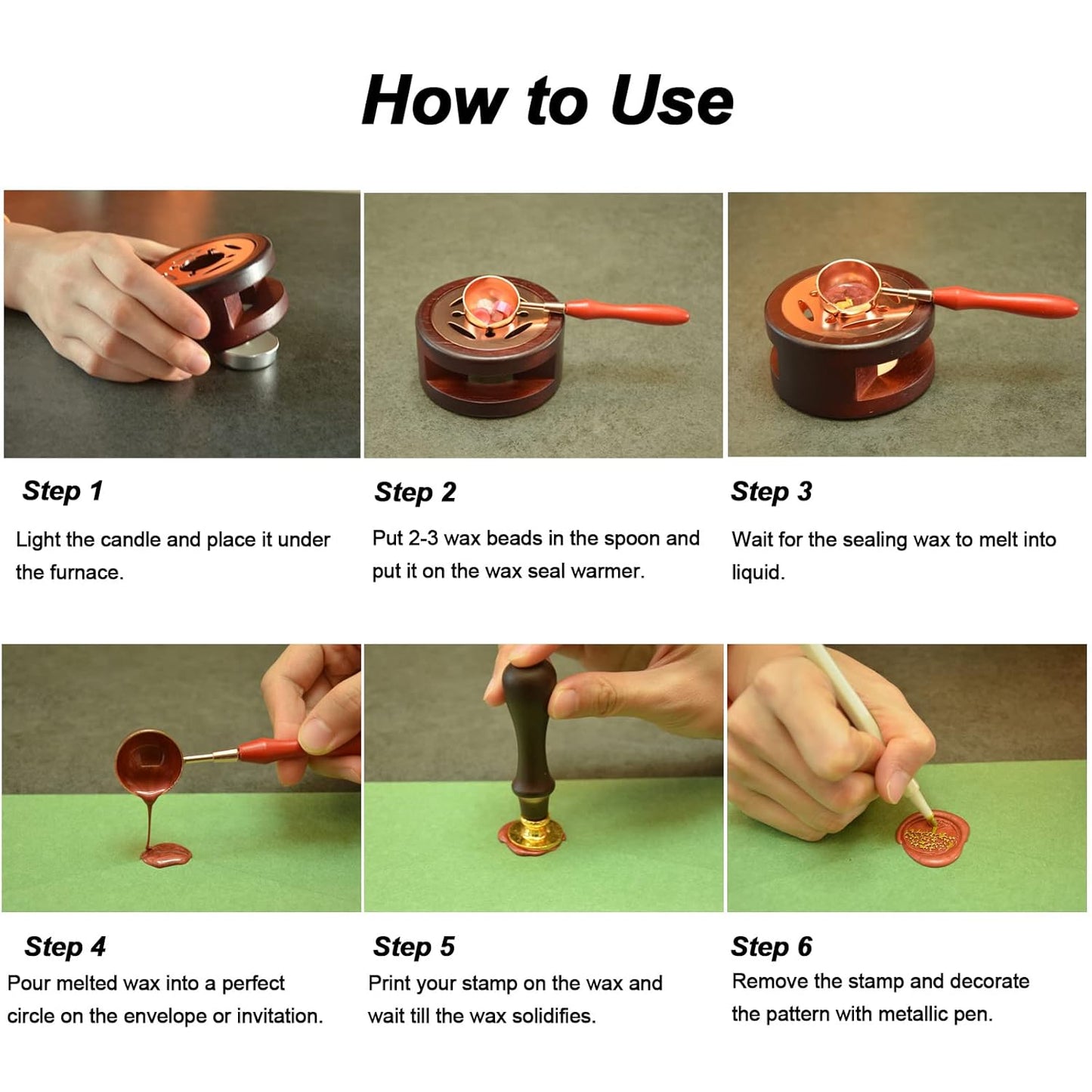 Wax Seal Stamp Kit with Gift Box,48 Color 1200 Pcs Sealing Wax Beads with 2 Pcs Seal Stamp,Warmer,Spoon,Metallic Pen and 10Pcs Tea Candles for Wedding Invitations Wrapping Christmas Letters