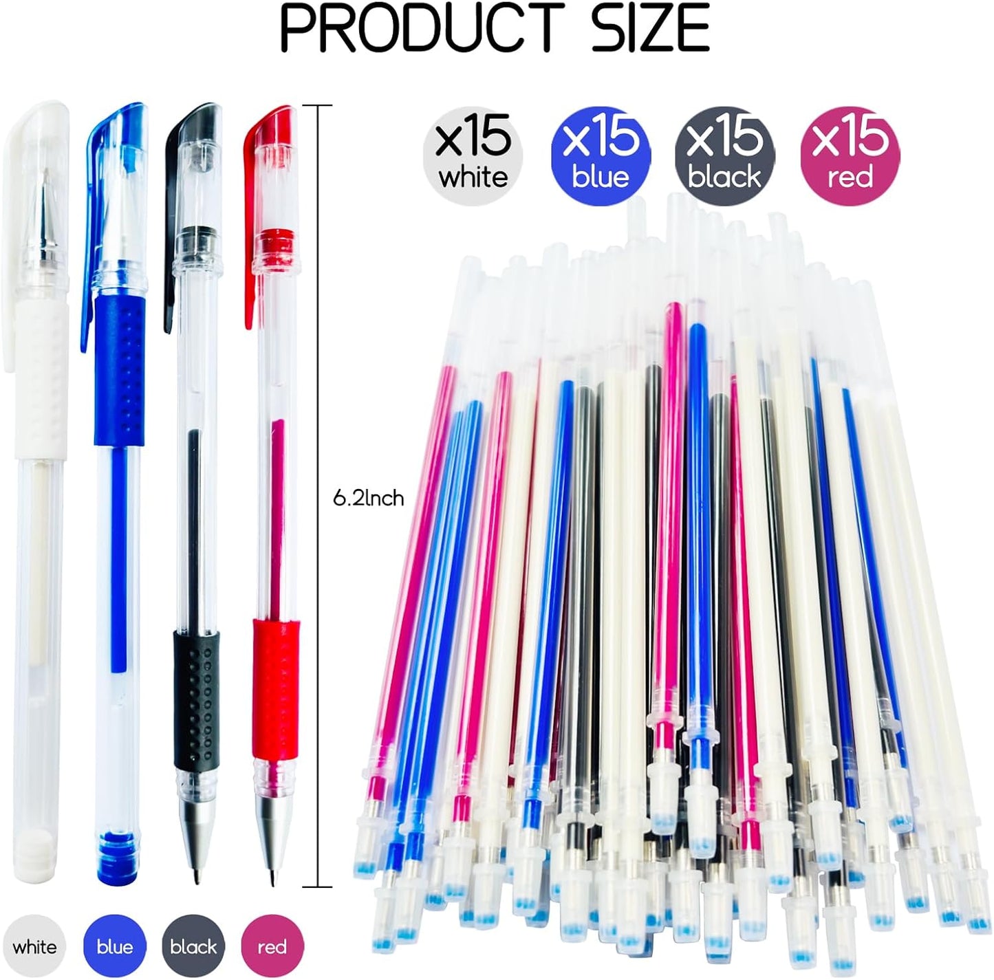 Heat Erasable Sewing pen | 4 Pens + 60 Multi-Color Refills | Disappearing Ink for Quilting, Embroidery, Precise Marking | Sewing & Quilting Accessories Gift Set