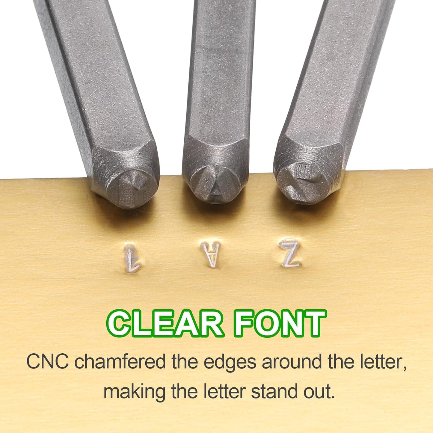 HARFINGTON 36pcs Metal Stamping Kit 3/16" (5mm) Steel Uppercase Letter and Number Punch Set (A-Z / 0-8 / "&" Symbol) Punch Press Tool with Case for Imprinting Metal Plastic Wood Leather