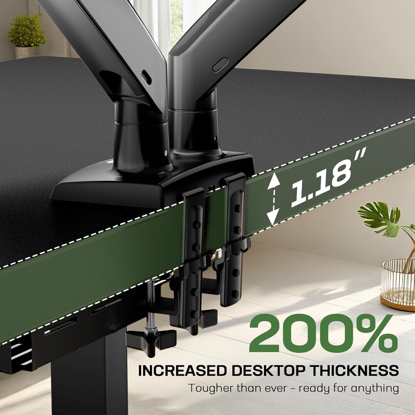 Marsail 48 x 30 Electric Standing Desk with One-Piece Desktop, Sit Stand Desk with Thickened Tabletop, Height Adjustable Stand Up Desk with Cable Management for Home Office(Frame+Desktop, 2 Packages)