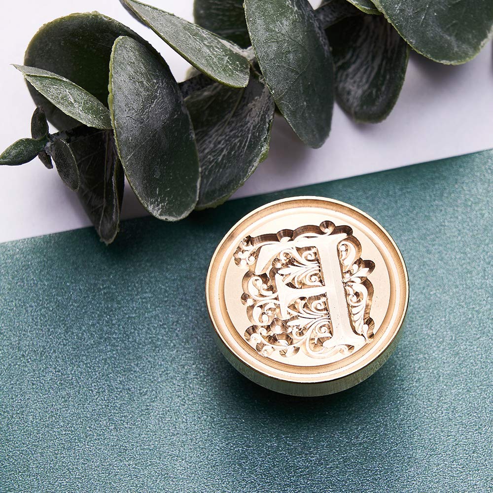 Lucky Goddness Gold Letter F Sealing Wax Stamp, Alphabet Wax Seal Stamp