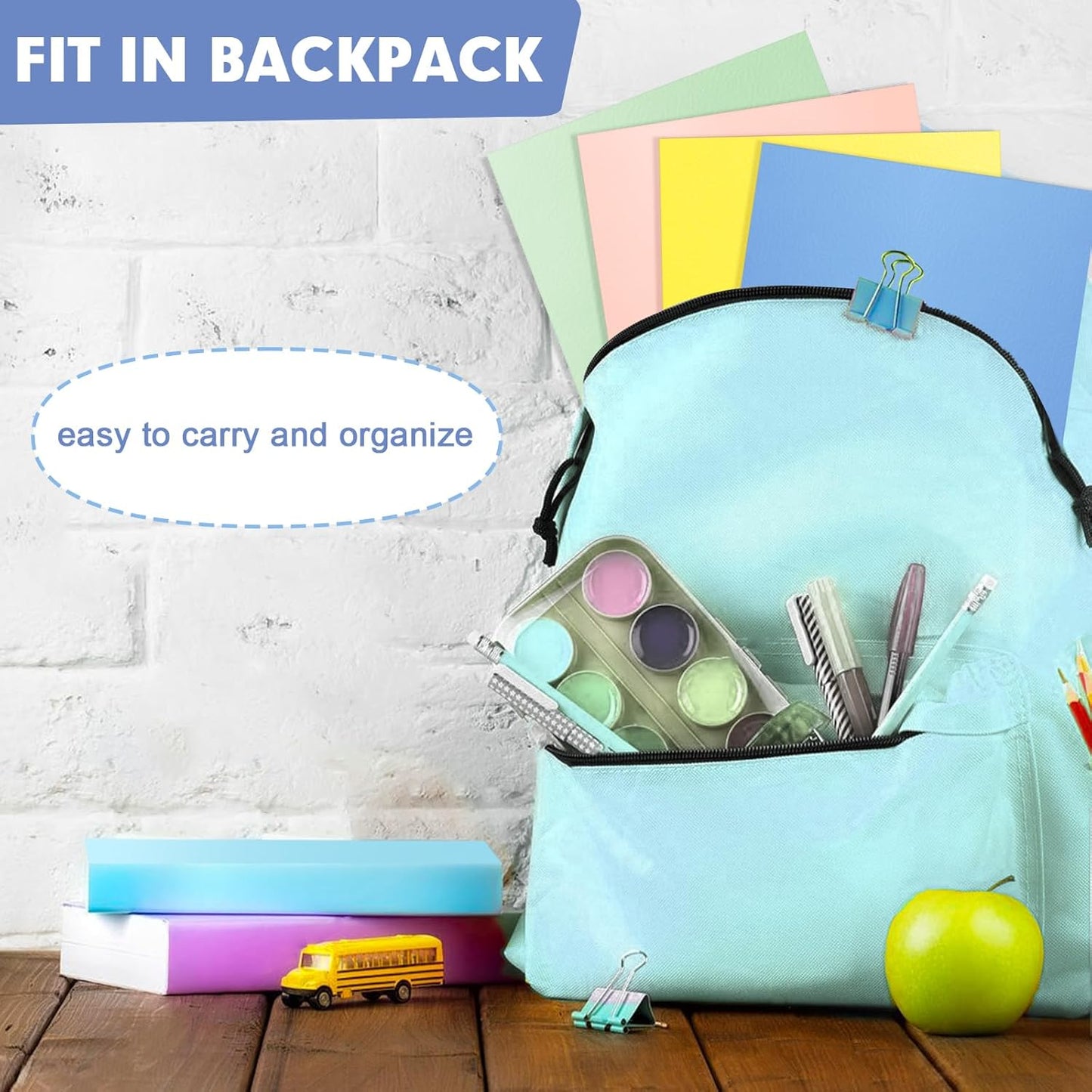 Two Pocket Folders, RAZCC 50 Pack File Folders with Pockets Fit Letter Size Paper, Thick Paper File Folder for School Office Business Home, Assorted 10 Colors