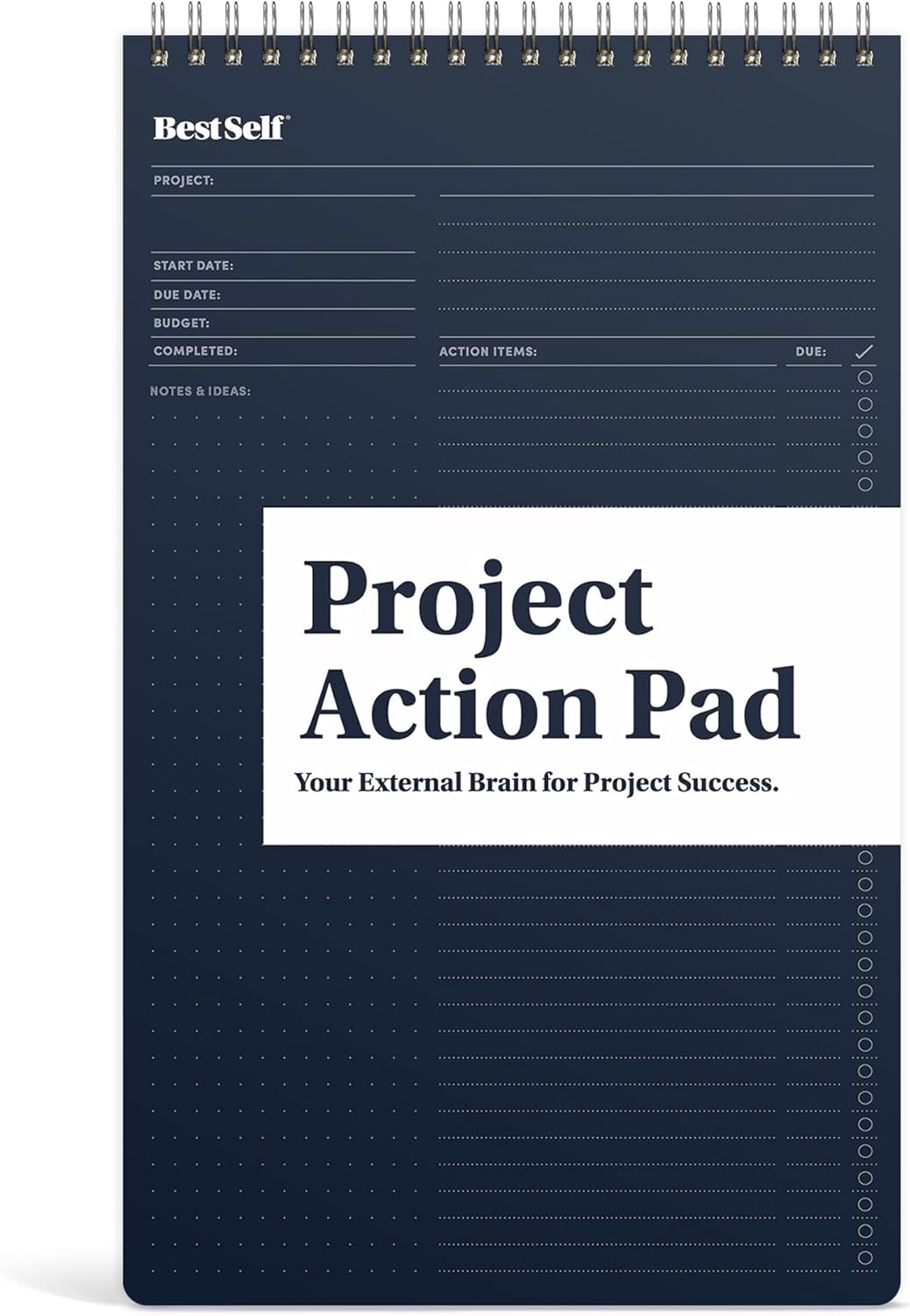BestSelf Project Action Pad - Daily Task Planner, To-Do List & Action Pad for Boosting Productivity and Effective Project Management