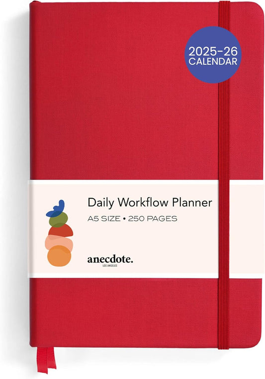 Anecdote 2025-2026 Planner: A Monthly, Weekly & Daily Planner 2025-2026 for Planning Your Success - A5 Size Hardcover Start Anytime and Achieve your Goals - Red