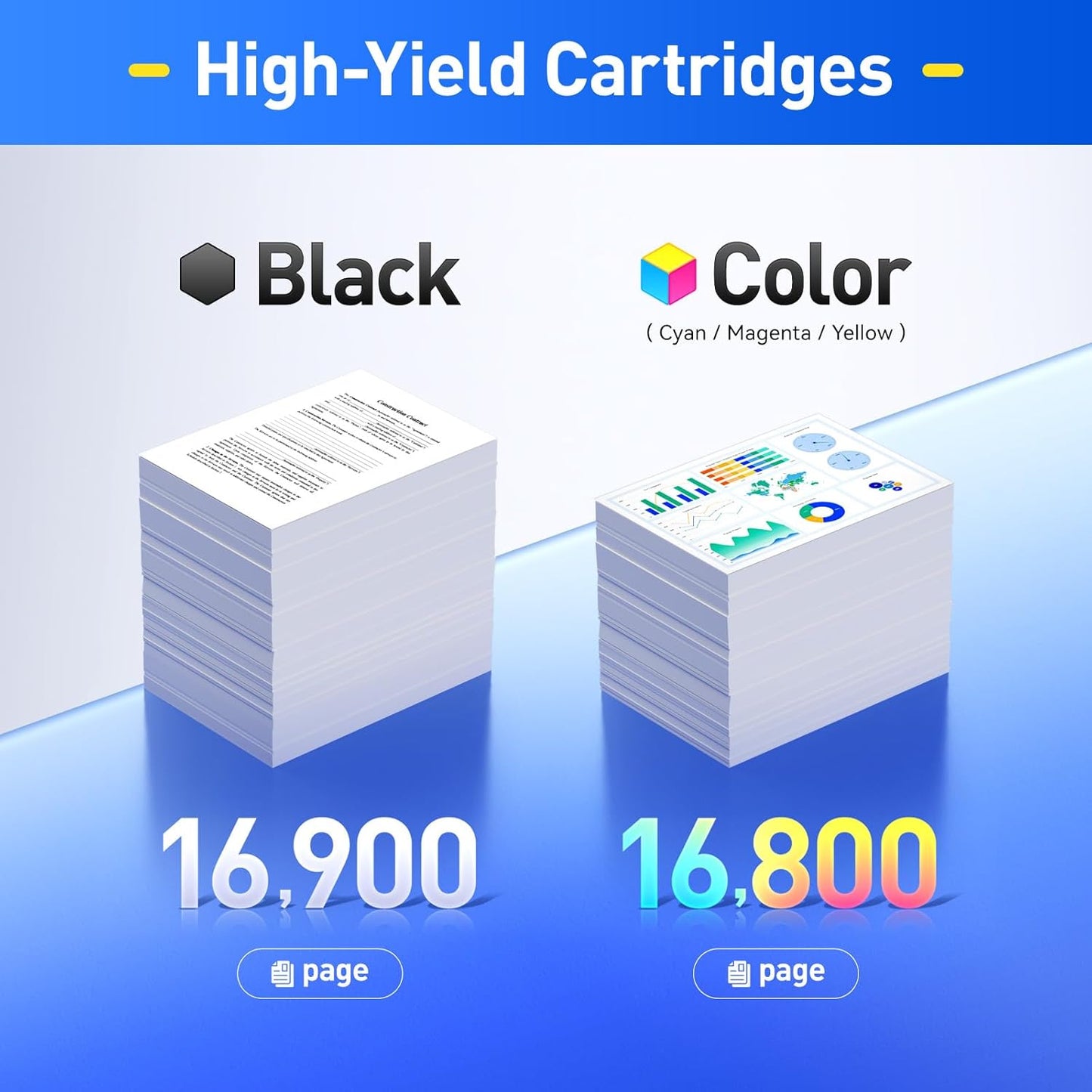 C600 C605 Toner Cartridges 4-Pack Compatible Replacement for VersaLink C600 C605 Color Multifunction Printer Copier Scanner 106R03919 106R03916 106R03917 106R03918 High-Yield Black Cyan Yellow Magenta