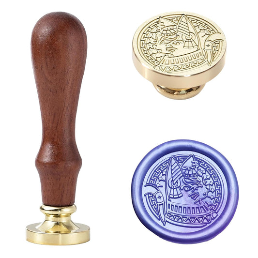 Bastet Wax Seal Stamp - Ancient Egyptian War Goddess Cat Sealing Wax Stamp, Removable Retro Stamp with Handle for Wedding Party Invitation Gift Wrapping Envelopes