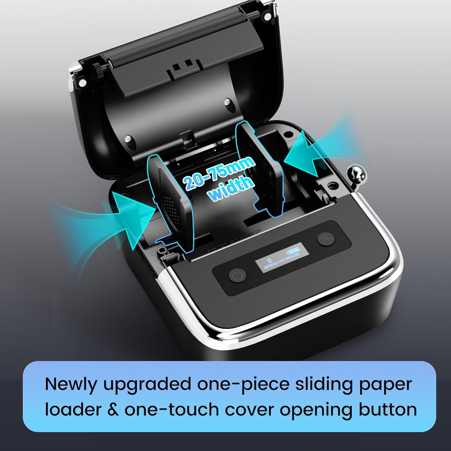 Phomemo M250 3 Inch Label Maker Machine with Tape, 2025 Upgrade Portable Barcode Label Printer for Business, Home, Logo Label, Thermal Address Label Maker with 100 Labels, 40x30mm