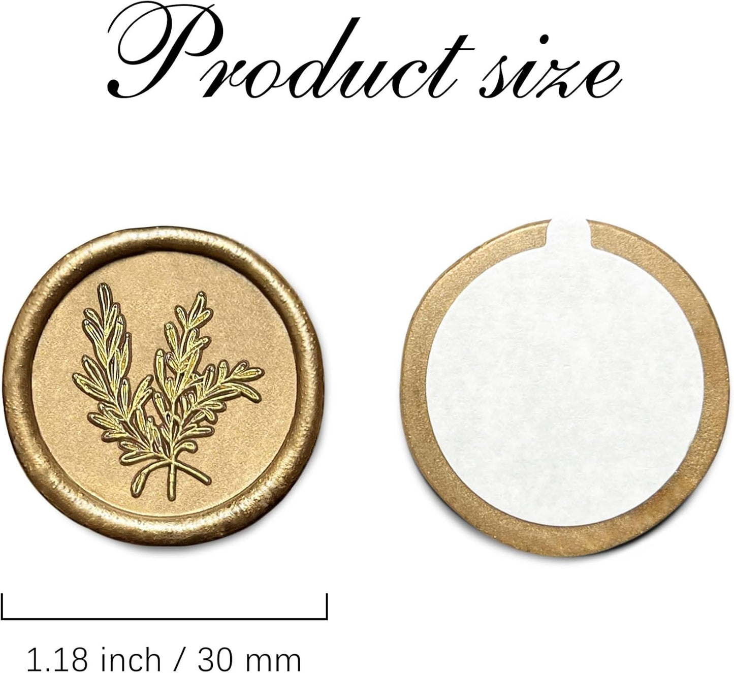 25Pcs Wax Seal Stickers Handmade Envelope Seals Self Adhesive Wax Stickers for Wedding Party Invitations, Envelope, Gift Wrap, Christmas(Rosemary Style, Bronze)