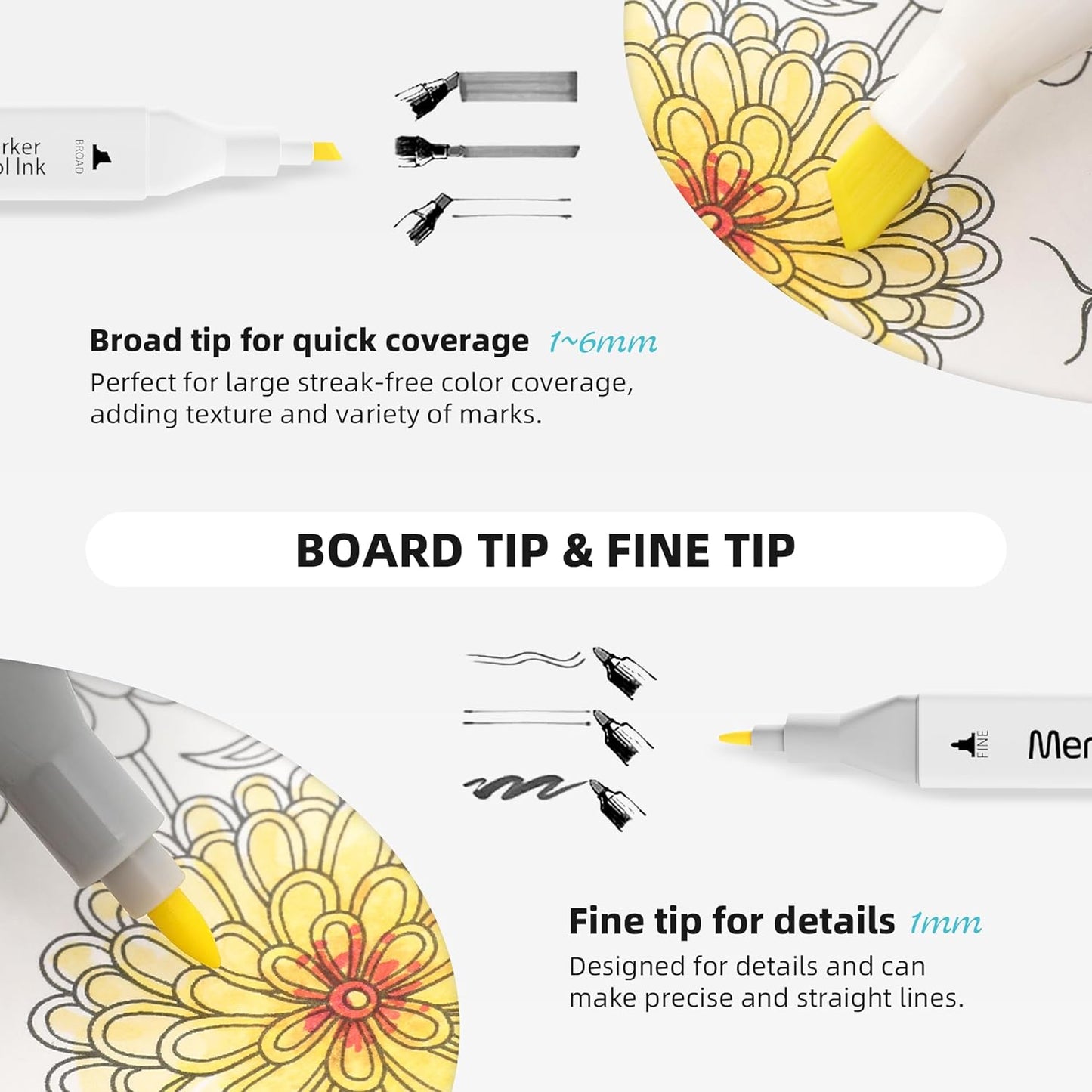 100 Colors Dual Tip Artist Alcohol Markers Set with Carrying Case - Perfect for Coloring, Drawing, Sketching, Card Making and Illustration - Perfect for Adults and Kids