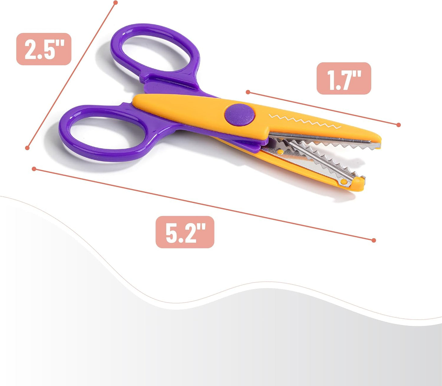 Mr. Pen- Craft Scissors Decorative Edge, 6 Pack, Retro Colors, Zig Zag Scissors for Crafting