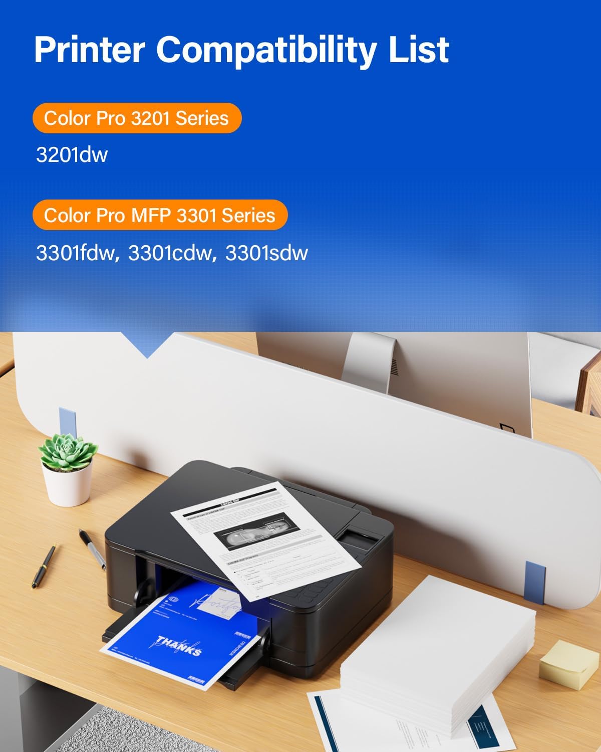 218X Toner Cartridges Set with chip 4-Pack 3301fdw Replacement for HP 218X W2180X W2181X W2182X W2183X 218A W2180A Black Compatible with HP Color Laserjet Pro MFP 3301cdw 3301sdw 3201dw Printers Ink