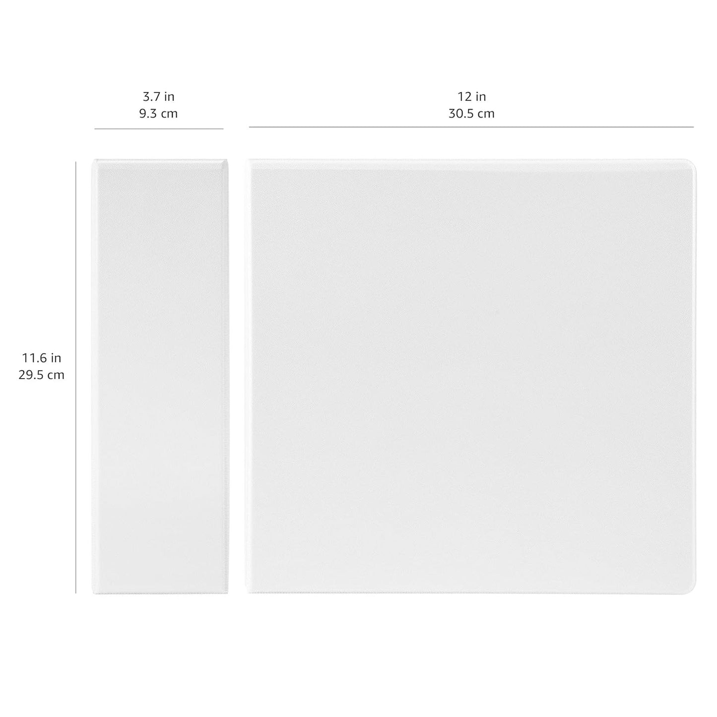 Amazon Basics 3 Ring Binders, 3 Inch, 2 Pack, D-Ring Organizer for School, Home Office, White