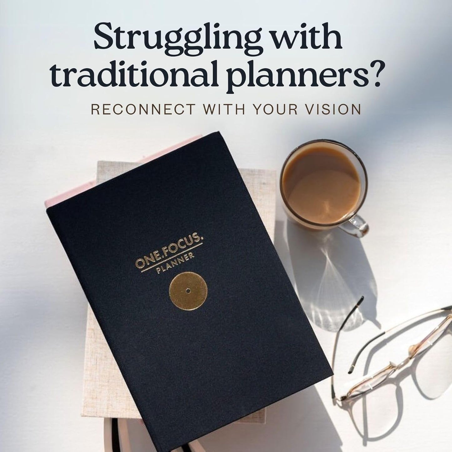 ONE FOCUS Planner: 90-Day Undated Daily Planner for ADHD and Productivity - Goal Setting, Anxiety Relief, Mindfulness Exercises, Gratitude, and Habit Tracker for Focus & Clarity - Ideal for Neurodivergent Adults & Busy Professionals, A5 Linen