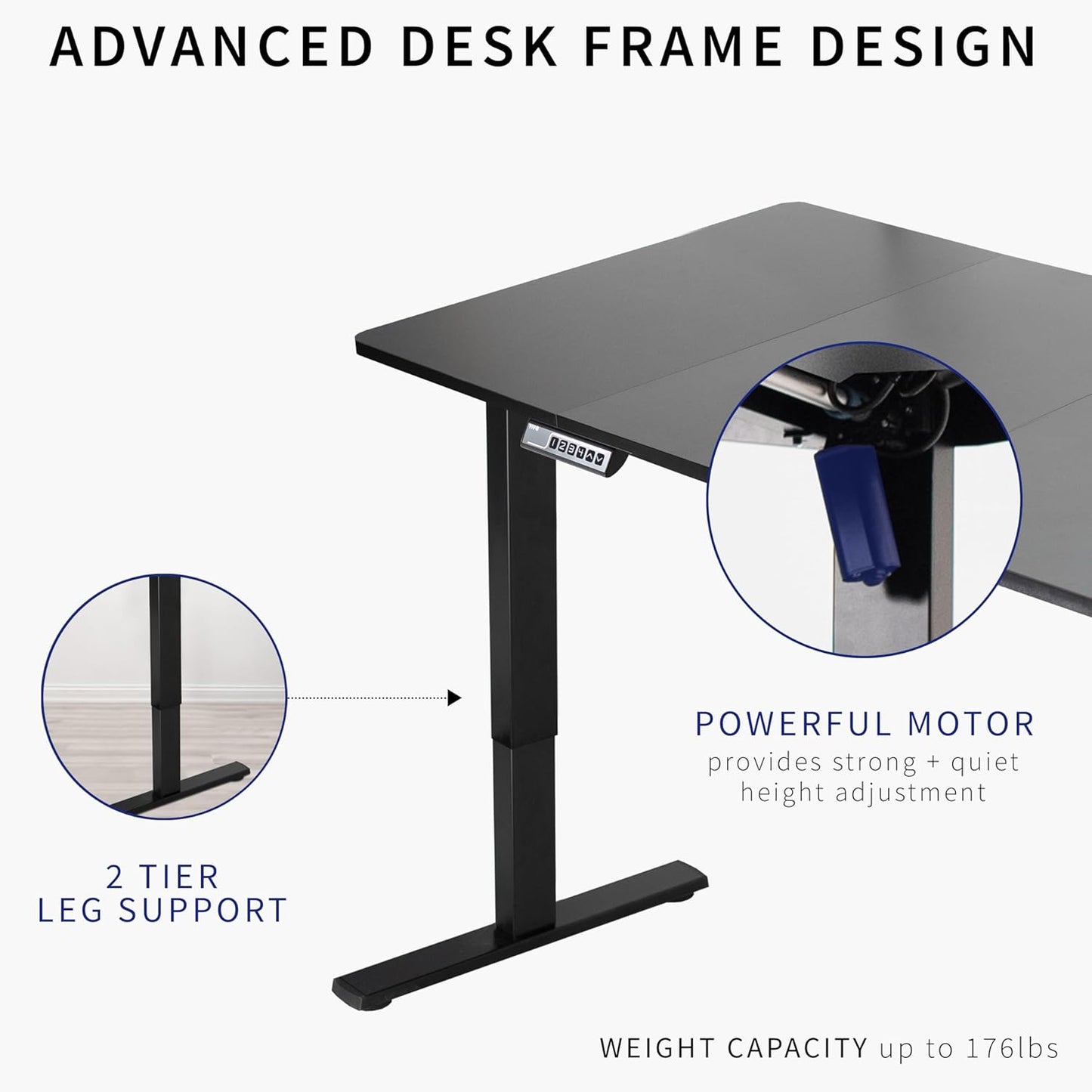 VIVO Electric 71 x 36 in Standing Desk, Memory Height Adjustment, 1B Series, Dark Walnut Top Gray Frame, DESK-KIT-1G7D-36
