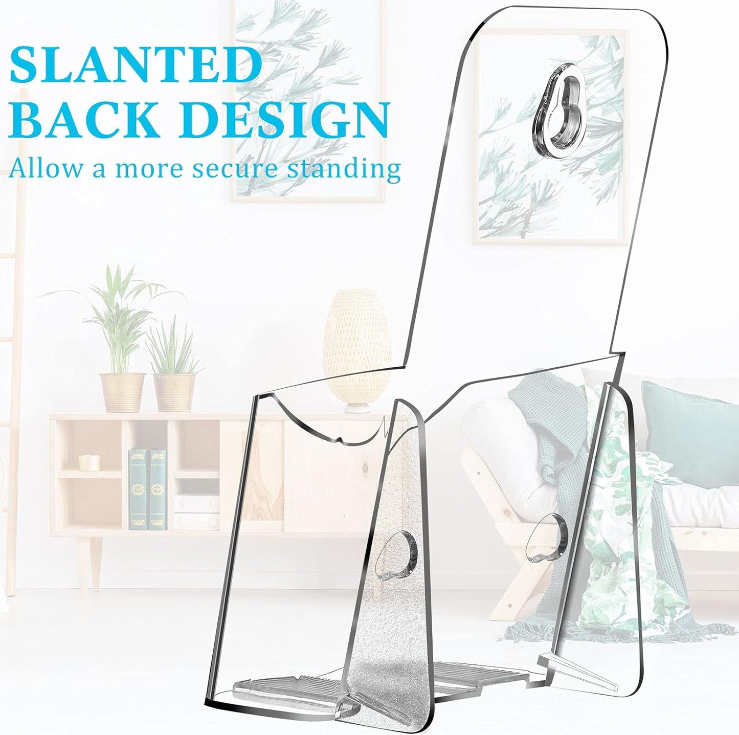 10 Pieces Acrylic Brochure Holder Stand Pamphlet Holder 4 x 7.9 Inches Clear Literature Display Rack Plastic Flyer Display Stand for Vendors, Brochure, Trifold, Magazine, Pamphlet, Booklets, Menu