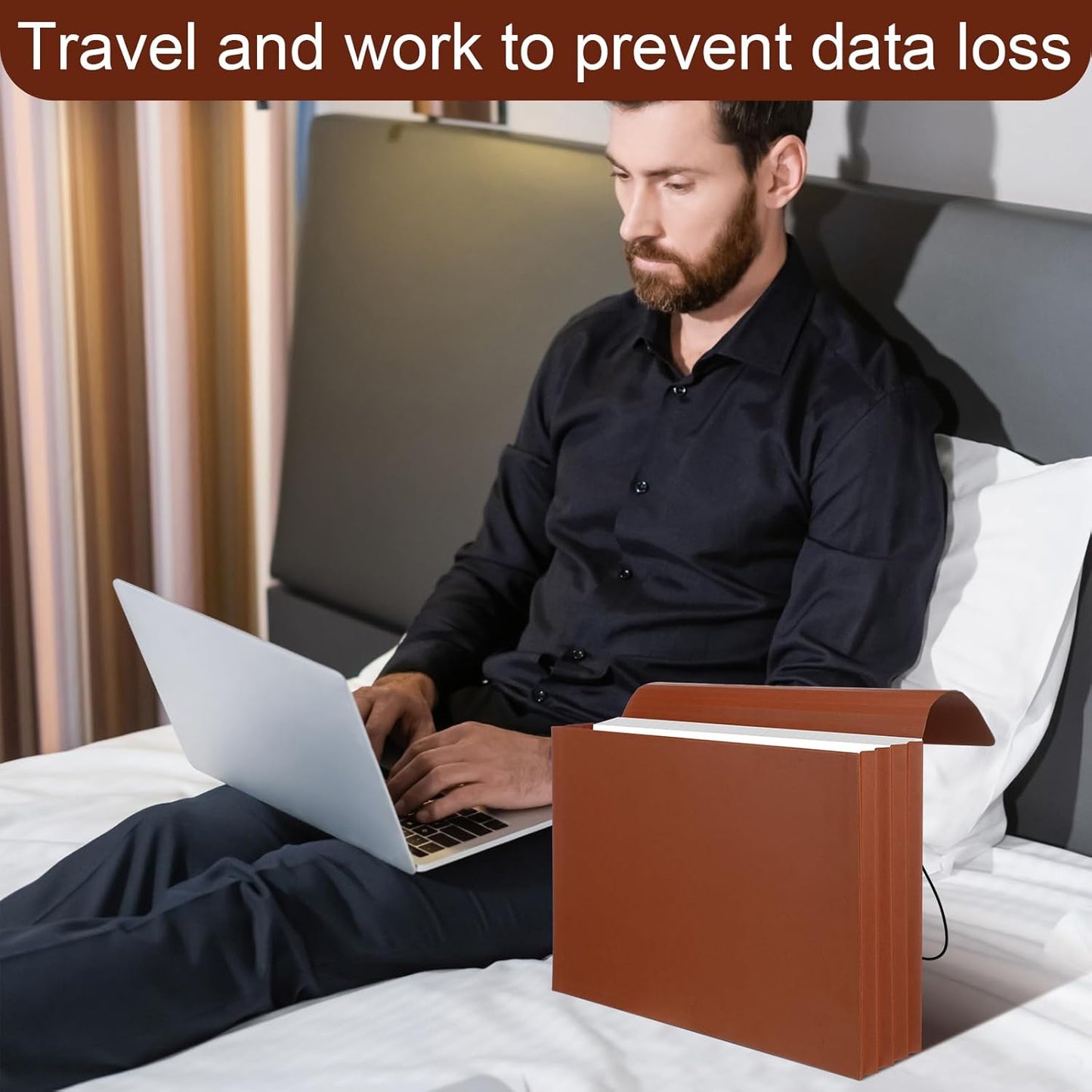 Chuangdi 10 Pcs Expanding File Wallet with Flap and Elastic Cord Closure Expandable Expanding File Folder for Lawyers Bankers Documents Paper Office, 3-1/2 Expansion, Legal Size, Brown