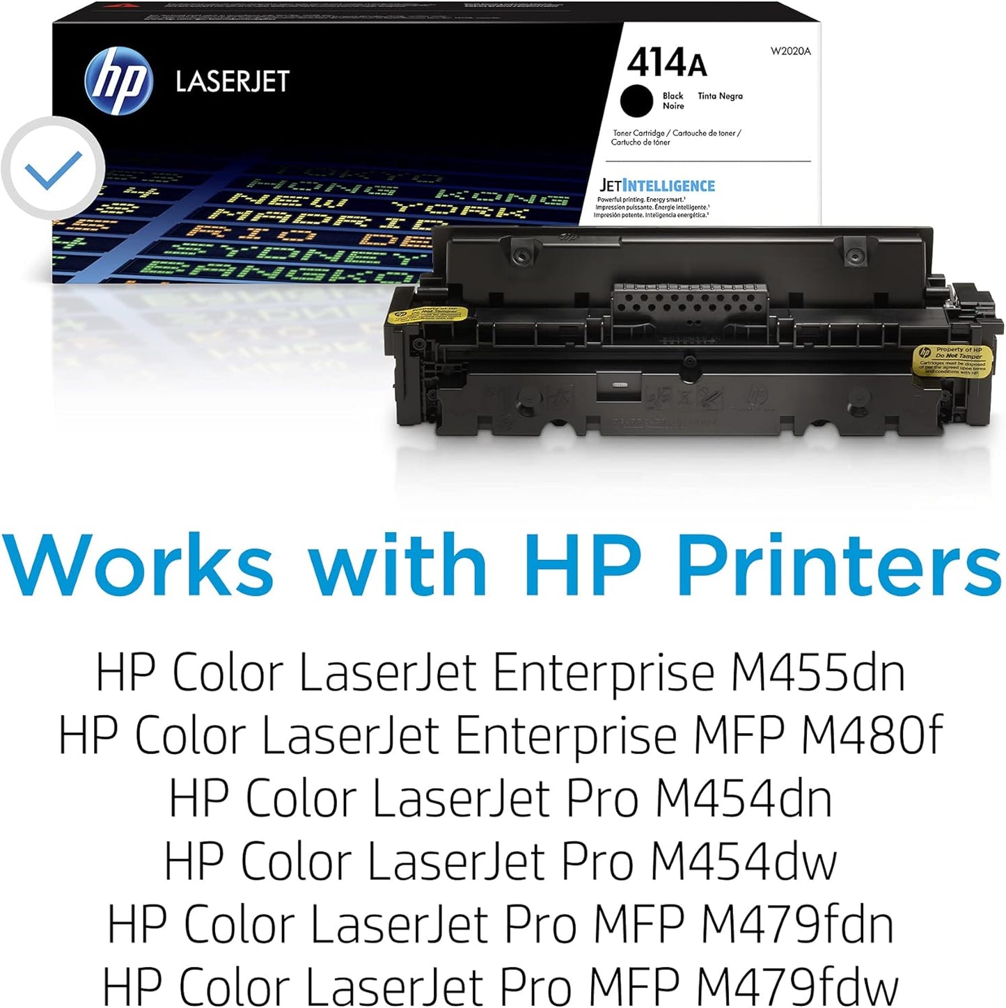 HP 414A Black Toner Cartridge | Works with HP Color LaserJet Enterprise M455dn, MFP M480f; HP Color LaserJet Pro M454 Series, HP Color LaserJet Pro MFP M479 Series | W2020A ,1 Count ( Pack of 1)