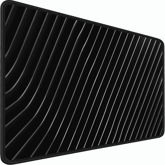 Large Mouse Pad, 31.5x15.7 inch Large Extended Computer Keyboard Mouse Mat, Water Resist Non-Slip Mousepad Rubber Base Long XXL Desk Mouse Pad for Work & Gaming, Office & Home, Grey Lines