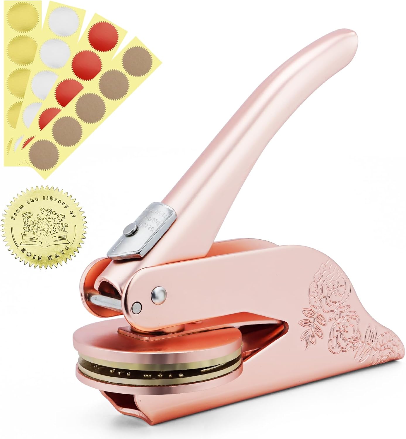 Book Embosser Personalized | Embosser Stamp Custom | Ex Libris | Book Stamp Personalized | from The Library of | Floral Book Press | Library Stamp Personalized