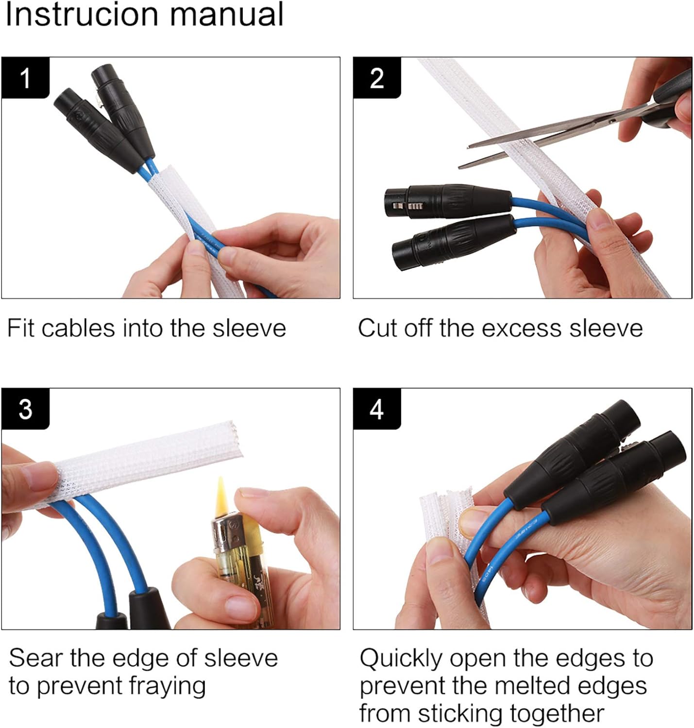 Alex Tech 10ft - 1.25 inch Cord Protector Wire Loom Tubing Cable Sleeve Split Sleeving for USB Cable Power Cord Audio Video Cable - Protect Cat from Chewing Cords - White