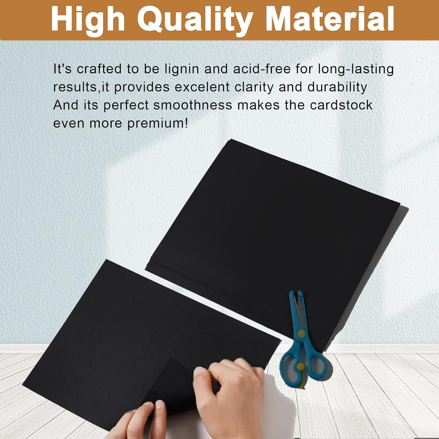 40 Sheets Black Cardstock 8.5 x 11 Printer Paper, 200gsm/75lb Heavyweight Black Card Stock for Halloween, DIY Card Making, Greeting Cards, School Crafting, Wedding Invitations