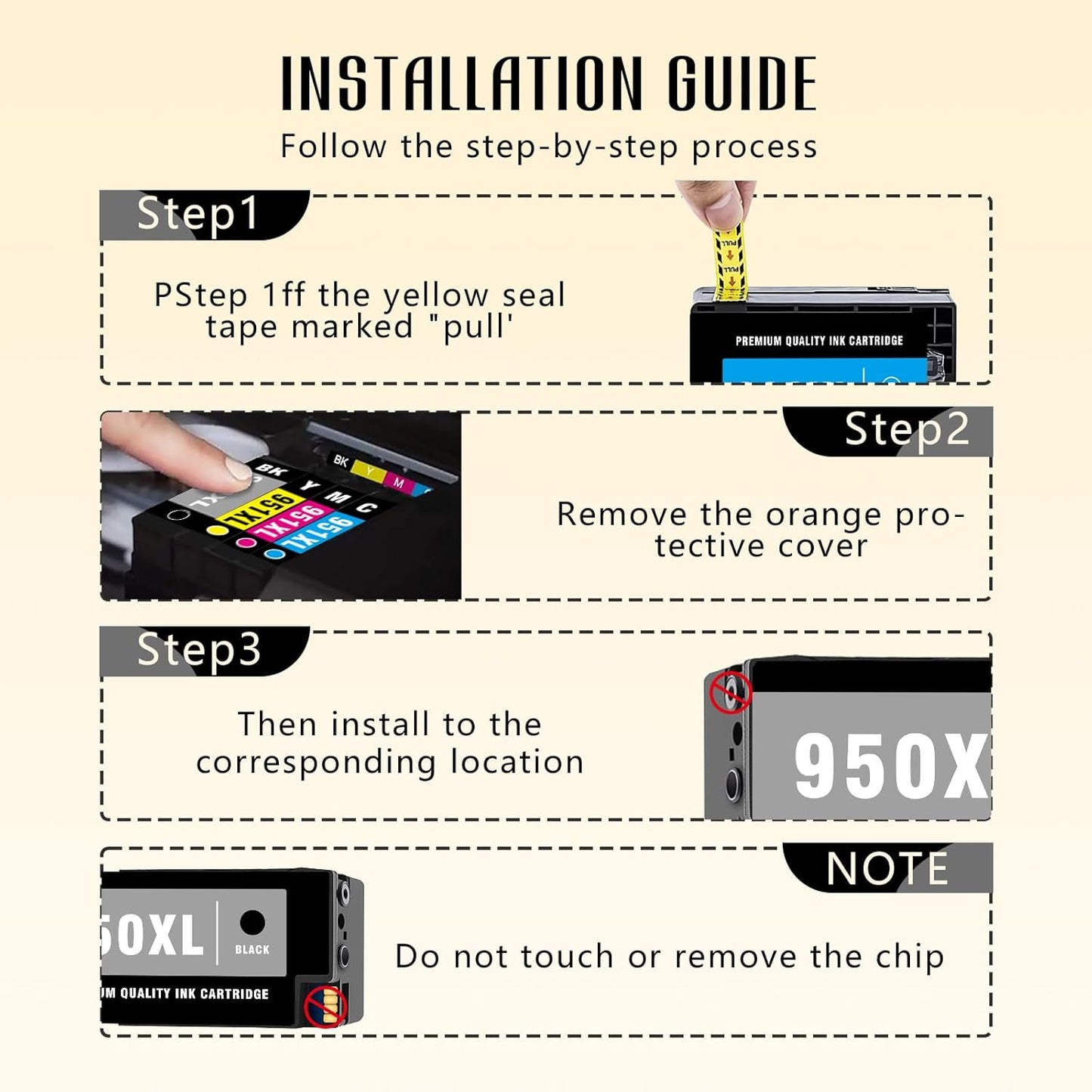 Printer Ink 950XL 951XL 8600 Ink Cartridges Combo Pack Compatible for HP 950 951 XL Ink Cartridges Combo Pack with HP OfficeJet Pro 8600 8610 8615 8620 8100 8630 8660 8640 276DW 251DW