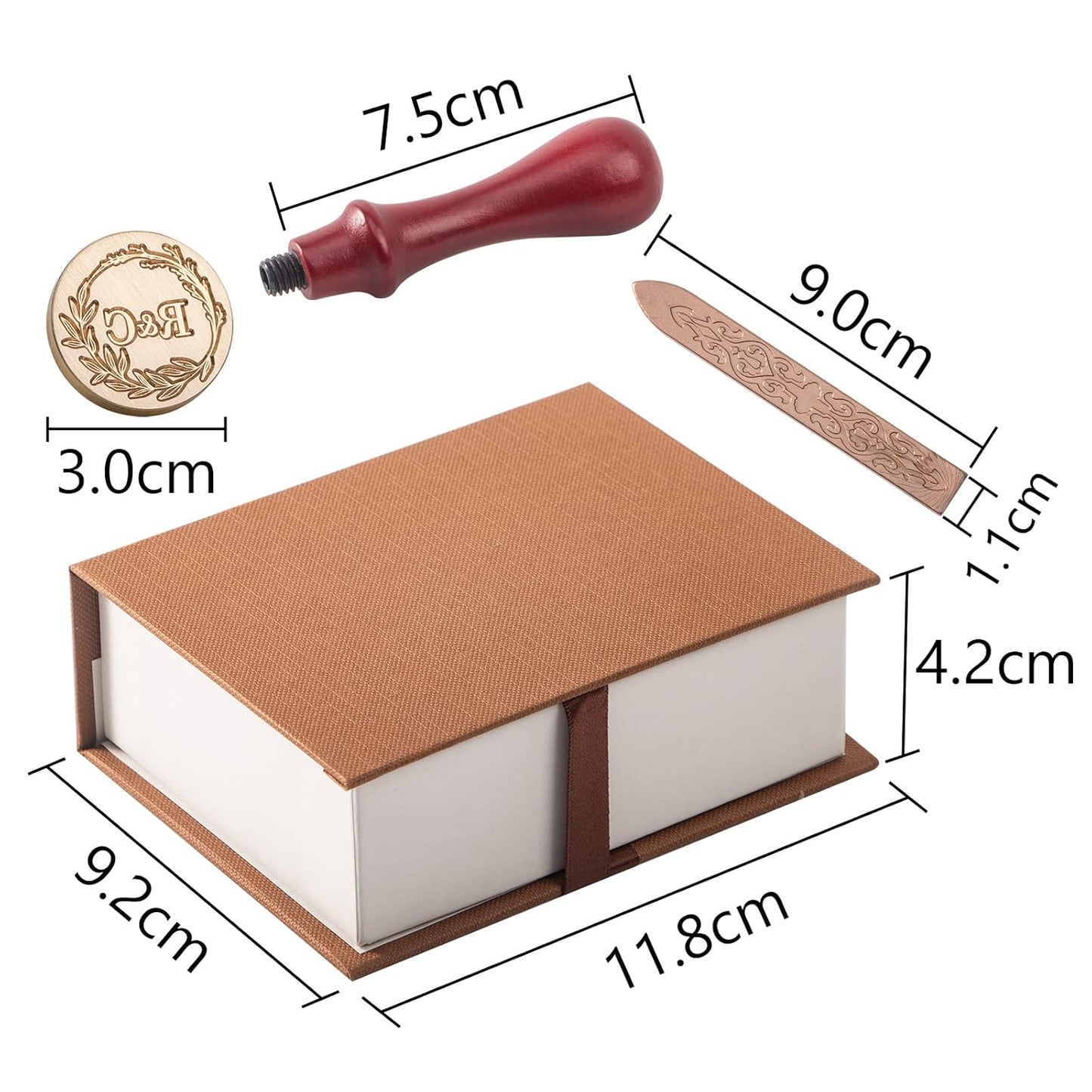 STAMTECH Custom Wax Seal Stamp - Personalized Wax Stamp Kit with Gift Box - Create Your Own Seals - Great for Crafting Envelopes, Gift Wrap, Wedding Party Invitations and Decorations