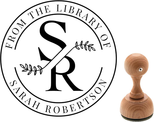 Custom Personalized Book Stamp or Self Inking from The Library of Ex Libris Stamper Name Stamps for Books Bookplate Book Lovers (Self Inking Stamp 1 Piece)