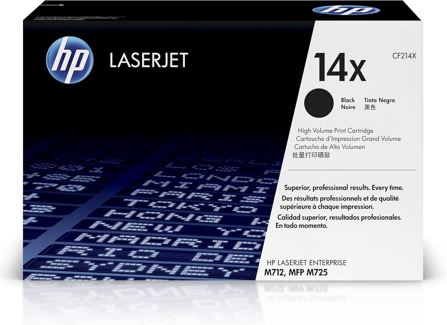 HP 14X Black High-yield Toner Cartridge | Works with HP LaserJet Enterprise M712 Series, HP LaserJet Enterprise MFP M725 Series | CF214X