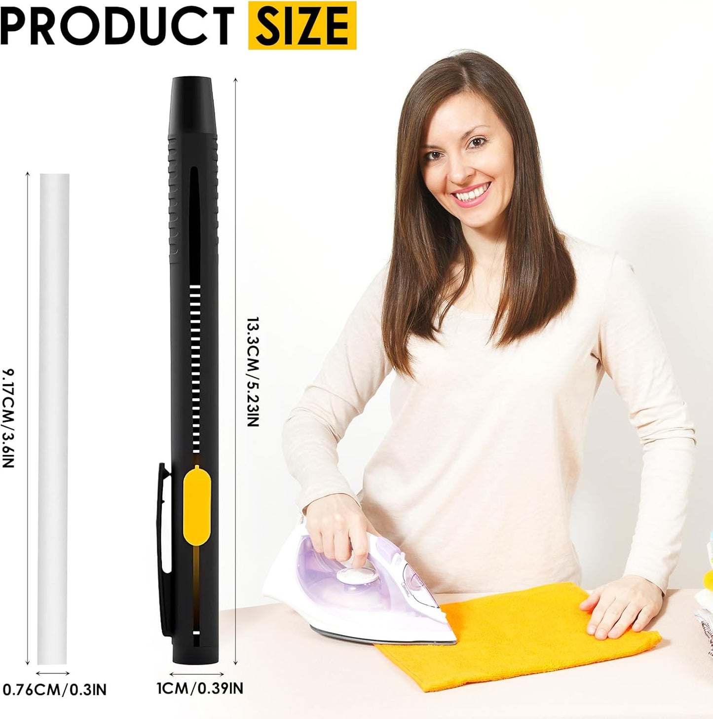 Heat Erasable Fabric Marker for Sewing, Embroidery, Quilting, Washable Erasable Replaceable Refill Marker Pen, Heat Erasable Pens Suitable for Cotton, Knitted Fabrics (1 Pen ＆ 20 Refills)